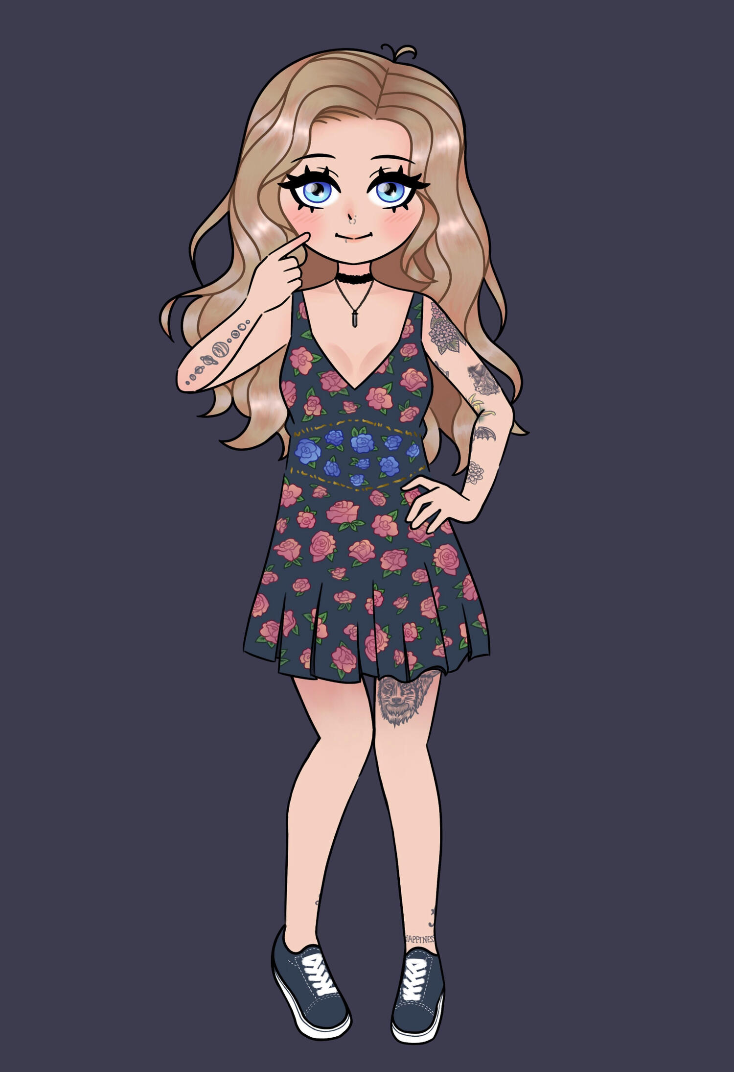 png of me drawn by my wonderful friend jess!